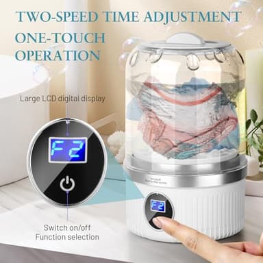 Underwear Washing Machine | Mini Portable Washing Machine with Rechargeable 3000mAh | Compact Deep Cleans Underwear, Baby Clothes | Ultra-Lightweight for Apartment, Dorm, RV, Travel & Hotel Use - Image 3