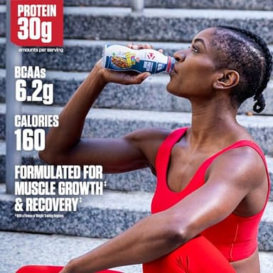 Dymatize Performance Protein Shake, Fruity Pebbles, 30g of Protein, 6.2g BCAA for Muscle Recovery, No Added Sugar, Low Fat, 24 Vitamins and Minerals, Gluten-Free, Ready to Drink, On-the-Go Snack, 11.5fl oz, 12 pack - Image 4
