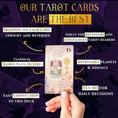 Witchy Cauldron Tarot Cards for Beginners, Learning Tarot Cards with Meanings on Them, for Beginners, Training Deck - Image 3