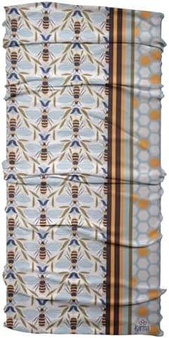 Karma Strawberry Lemonade Headband for Women - Wide - Fabric Headband and Stretchy Hair Scarf - Light Blue and Yellow - Image 3