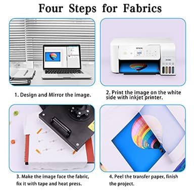 HTVRONT Sublimation Paper 11x17 inches - 150 Sheets Inkjet Sublimation Paper Compatible with Inkjet Printer 120gsm… - Image 7