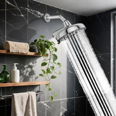 SR SUN RISE High Pressure Shower Head with Filters, 8-Inch Fixed Rain Showerhead with 2 Quick- Change Shower Filter Replacement Cartridges, 18-stage Hard Water Softner Removes Chlorine, Chrome - Image 7