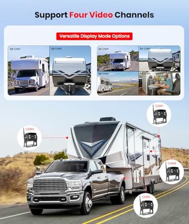 RV Backup Camera for Furrion pre-Wired System Pre-Wired:7" HD 1080P Video Recording Split Screen Rear View Camera,170°Wide Angle with IR Night Vision Back up Camera for RVs Campers and Trailers - Image 5