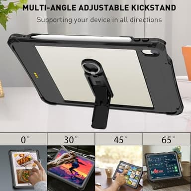 2024 iPad Air 6th/5th/4th Gen Waterproof Case - 360 Full-Body Protection, Easy Access to Apple Pencil & Touch ID, with Portable Stand, Lanyard, & Shockproof Cover for iPad Air 11 Inch & 10.9 Inch - Image 6