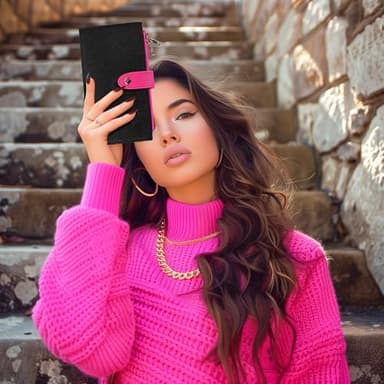 Travelambo RFID Wallet Women Bifold Multi Card Wallet Case with Zipper Pocke Credit Card Holder for Women - Image 7