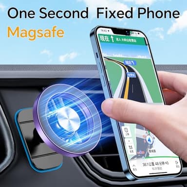 Kaistyle for Magsafe Car Mount【20 Strong Magnets】Magnetic Phone Holder for Car Phone Holder Mount Dash Mounted Holders Cell Phone Holders for Your Car Accessories for Women Men for iPhone 17 16 15 14 - Image 3