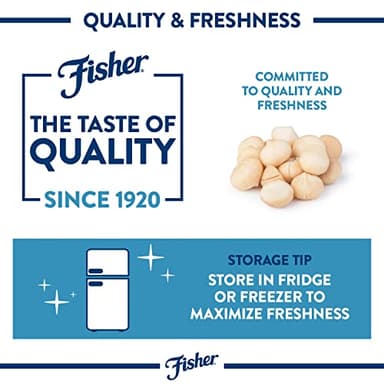 Fisher Chopped Macadamia Nuts, 4.44 oz Raw Shelled Unsalted Nuts for Cooking, Baking, or Snacking, Healthy Snacks for Adults, Resealable Bag, Naturally Gluten Free, Vegan, Keto, Plant Based Protein - Image 4