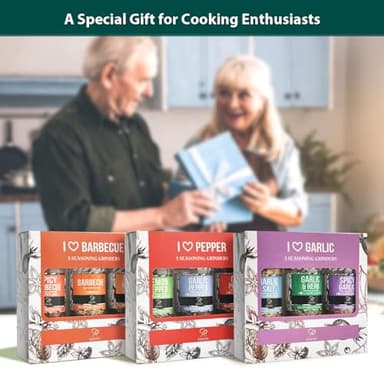 Soeos Spice Seasoning Set of 9 with Integrated Grinders, Individual Spice Grinder, Pure and Fresh Perfect for BBQ Seasoning Gift Set, Grilling Spice, Pepper Grinder,colorful - Image 6