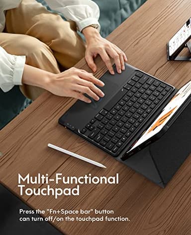CHESONA for iPad Air 11 Inch Case with Keyboard M3/M2 (2025/2024), 7-Color Backlight, Multi-Touch Trackpad, 2 Wireless Channels, for iPad Pro 11 (4th/3rd/2nd/1st Gen) & iPad Air 5th & 4th Gen, Black - Image 3