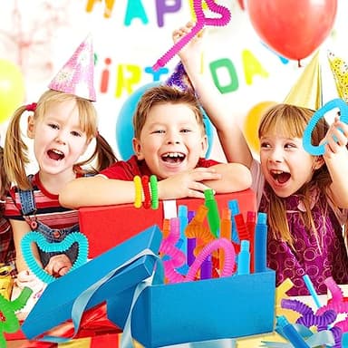 52 Pack Pop Tubes, Sensory Toys Party Favors For Kids 8-12 4-8 Fidget Toys For Anxiety Goodie Bag Stuffers Treasure Box Classroom Prizes Gifts for 3 4 5 6 7 8 9 Year Old Boys Girls Toddlers- 10 Colors - Image 4