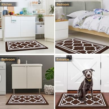 Buganda Indoor Door Mat, Dirt-Resistant and Absorbent Doormat, Anti-Slip, Low Profile Floor Mats for Inside Entryway, Front, and Back Door Entrance (32x20 Inches, Dark Brown) - Image 6