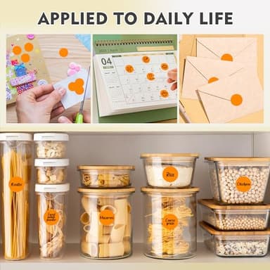 PARLAIM 10000 PCS 1 inch Colored Dot Stickers Round Color Coding Labels,10 Rolls Polka Circle Dots Bulk for Office Classroom, Orange - Image 7