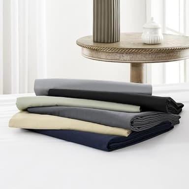 FreshCulture Queen Sheet Set - Ultra Soft Sheets for Queen Size Bed - Brushed Microfiber - Deep Pockets - Easy Care - Cooling & Breathable - 4 Pieces Hotel Luxury Queen Bed Sheets (Dark Grey) - Image 6