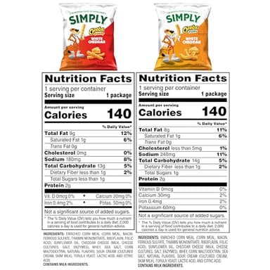 Simply, Cheetos White Cheddar Puffs & Crunchy Variety Pack, 0.875 Ounce (Pack of 36) - Image 2
