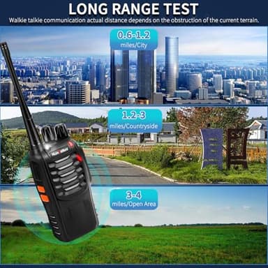 Rechargeable Walkie Talkies Long Range: MaxTalker MT-8S Walkie Talkie with Earpiece, Flashlight, VOX 1500mAh Battery, Walkie Talkies for Adults Business, Hunting Camping Essentials, 2 Pack - Image 7