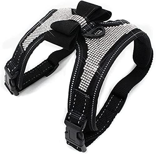 Dog Harness with Rhinestone Reflective, Cute Bling Ties Dog Harness Dog Leash, Reflective Chest Strap with Shiny Bow - Image 1