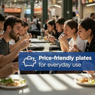 Dixie Basic 8.5 Inch Light-Weight Paper Plates By GP PRO, White, 500 Count (125 Disposable Plates Per Pack, 4 Packs Per Case), DBP09W - Image 7