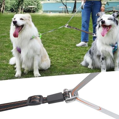 Double Dog Leash for Two Dogs, Adjustable Two Dog Leash no Tangle Retractable, Suitable for Large Medium Small Pets, Labor-Saving Attachment for Walking 2 Dogs - Image 1