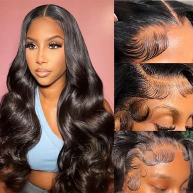 36 Inch 13X6 Lace Front Wigs Human Hair Body Wave HD Transparent 200% Density Glueless Wigs Human Hair Pre Plucked Lace Frontal Wigs Human Hair for Women With Baby Hair - Image 2
