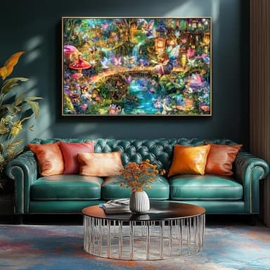 Blueforest - Fantasy Elf World - 1000 Piece Jigsaw Puzzle for Adults Challenging Funny Family Puzzle Perfect for Game Nights Finished Puzzle Size is 27.55 x 19.68 inches - Image 2