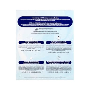 Freeman 4 Piece Moisture Mask Face Set, Hydrating Face Masks & Under Eye Mask For Puffy Eyes, Hydrogel Masks For Dry Skin, Hyaluronic Acid, Travel-Friendly, Vegan & Cruelty Free Skincare - Image 12