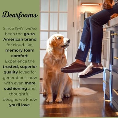 Dearfoams Men's Brendan Microfiber Suede Clog Slipper, Black (Perforated), Medium - Image 4