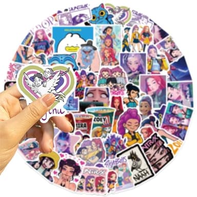 60Pcs Demon Movie Hunters Stickers, Korean Idol Sticker Anime Style Stickers for Water Bottles, Huntrx, Saja Boys, Jinwoo, Rumi, Tiger, Zoeystery, Miromabby Decal Gifts for Kids Men and Women (Demon) - Image 4