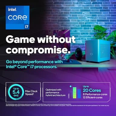 Cooler Master NR2 Pro Mini ITX – Intel i7-14700F 2.1GHz (5.4GHz Turbo) | Gigabyte RTX 4070 Super 12GB & B760I AORUS PRO | 32GB DDR5 6000MHz | 1TB Gen4 M.2 | WiFi | Windows 11-280mm AIO Gaming PC - Image 4