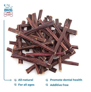 GigaBite 6 Inch Beef Gullet Jerky Sticks (100 Pack) - All Natural, Free Range Beef Esophagus Stick Dog Treat by Best Pet Supplies - Image 2