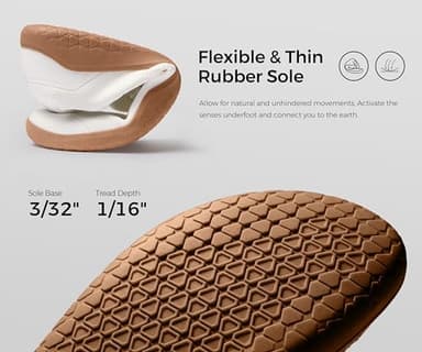 AIRHAS Men's Barefoot Shoes Zero Drop Running Minimalist Gym Shoes for Men Deadlift Cross Training Sneakers (White/Gum,9.5 - Image 3