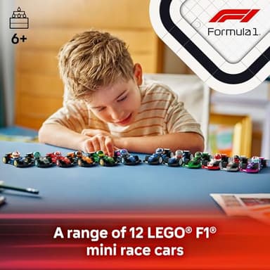 LEGO F1 Collectible Race Cars, 6 Pack - Building Set for Boys & Girls, Ages 6+ - Birthday Party Favor or Gift - Mystery Box W/Surprise F1 Car Toys - Travel Toys for Kids - 66796 - Image 2