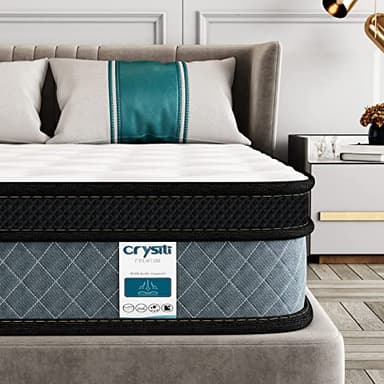Crystli Full Mattress, 10 Inch Memory Foam Mattress with Innerspring Hybrid Full Size Mattress in a Box Pressure Relief & Supportive Double Mattress 100-Night Trial 10-Year Support - Image 1