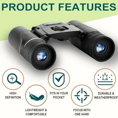 Binoculars with Compass 7 in 1 Survival Paracord Bracelet, Fire Starter, Compass, Whistle, Outdoor Ultimate Tactical Gift for Kids, Men, Scouts Gift for Him/Her, Spyglass, Birthday Gift - Image 9