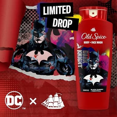 Old Spice Body Wash for Men, Batman: Dark Night, 3X Defense, 24/7 Shower Fresh with Lasting Scent, Cleansing 2-in-1 Body & Face Wash, Smell Like a Hero, Black Cherry and Nightfall Scent, 24 oz - Image 7