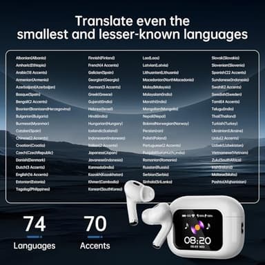AI Language Translator Earbuds,Translation Earbuds Real time，144 Languages Bluetooth Translator Device and Accents 8 Offline Language Translation, Translation Device for Travel Business Learning - Image 5