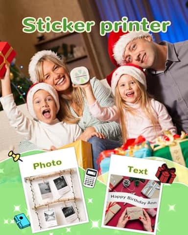 Sticker Printer, Print Pods Mini Printer, Bluetooth Thermal Sticker Maker Machine with 3 Rolls Paper, Print Pod Mini Printers for iPhone, Impresora Portátil for Study Note, Journal, DIY, Kids Gift - Image 8