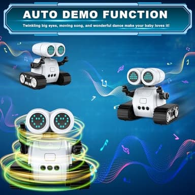 Hamourd Robot Toys for 3 Years Old Boys Girls- Robots with Walkie-Talkie Function, Gesture Sensing, Flexible Head & Arms, Programming Motion, Dance Moves, Music, and Shining LED Eyes, Kids Toys Gifts - Image 3