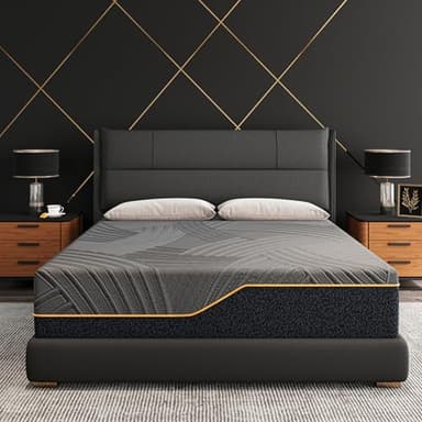 Dyonery 14 Inch King Size Mattress in a Box, Copper Memory Foam Mattress with Cooling Cover, Medium Firm for Pressure Relief, Fiberglass-Free, CertiPUR-US Certified, Foam Made in USA, 76"x80"x14" - Image 1