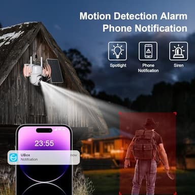 4G LTE Cellular Security Camera No Internet Needed, Solar No wifi Security Camera Outdoor Wireless With SIM Card Jobsite, 2K Color Night Version, 360 Live View, Motion Detection, 2-Way Audio - Image 6