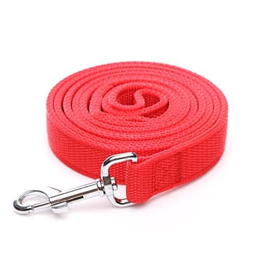 Strong Nylon Dog Leash with 2-Layer, 4 FT/ 6 FT/ 7FT Long, 1 Inch Wide for Medium Large Dogs (Red, 1'' x 2 FT) - Image 2