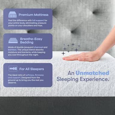 Celestial Sleep Gel Memory Foam Mattress in a Box, Made in The USA, CertiPUR-US® Certified Foam, Oeko-Tex, and Fiberglass-Free Certified Bed, 10 inch Medium - Twin - Image 5