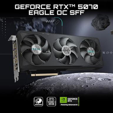 GIGABYTE GeForce RTX 5070 Eagle OC SFF 12G Graphics Card, 12GB 192-bit GDDR7, PCIe 5.0, WINDFORCE Cooling System, GV-N5070EAGLE OC-12GD Video Card - Image 2