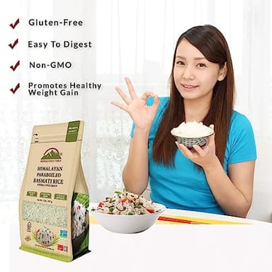 Himalayan Chef Parboiled Basmati Rice, Healthy & Extra Long Grain Rice, Premium Quality, Fluffy Quick Cooking Aromatic, Non-GMO, Halal and Kosher Certified - 10 lbs - Image 9