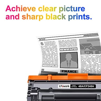 Uniwork 48A CF248A Toner Cartridges Compatible Toner Cartridge Replacement for HP 48A Toner Cartridge Black CF248A Compatible for Laserjet Pro M15w M29w M30w M31w MFP M28w M16w Printer Toner, 1 Pack - Image 4