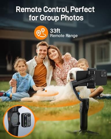 hohem iSteady X3 SE Gimbal Stabilizer for iPhone, Phone Stabilizer with Detachable Remote Control, Portable Foldable 3-Axis Phone Gimbal for Android & iPhone 16 15 Pro Max, Ideal for Travel Vlogging - Image 5