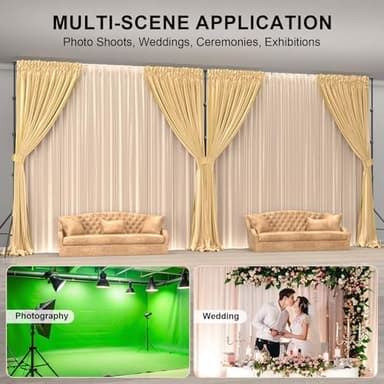 LINCO Backdrop Stand for Parties Heavy Duty Photography Video Studio Background Kit for Wedding Parties Photo Shooting (13x20 ft) - Image 7