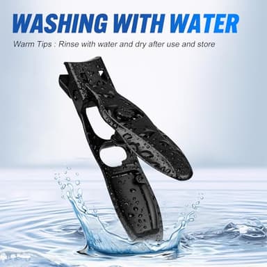 Swocky German Nail Clippers, Premium Stainless Steel Wide Jaw Anti Splash Design,Ultra Sharp Heavy Duty Clippers with Ergonomic Lever,Perfect for Men,Women, and Seniors(Black) - Image 6