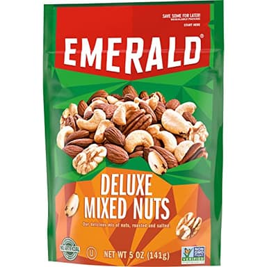 Emerald Salted Deluxe Mixed Nuts (1-Pack) | 5oz Resealable Bulk Bag | Cashews, Almonds, Walnuts, Brazil Nuts, Pecans | Plant-Based Protein | No Artificial Flavors, Preservatives, or Synthetic Colors - Image 10