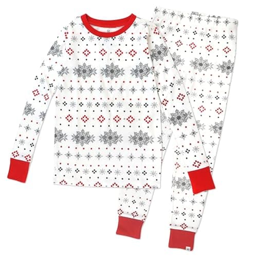 Multipack 2-Piece Pajamas Sleepwear Pjs 100% Organic Cotton for Infant Baby and Toddler Boys, Unisex, Jumbo Fair Isle, 2 Years - Image 1
