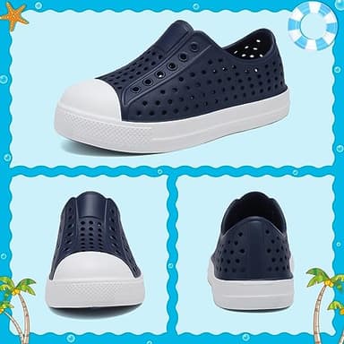 ziitop Kids Toddler Water Shoes for Boys Girls Baby Sandals Sneakers Beach Garden Swim, Anti-Slip Breathable Quick Dry Lightweight Slip-on (Toddler/Little Kid/Big Kid) Blue - Image 6